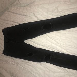 Misguided distressed black jeans